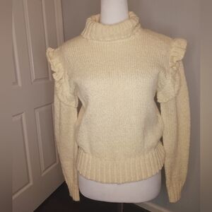 Vintage Diane Von Furstenberg Sweater with Ruffle Detail at Shoulders